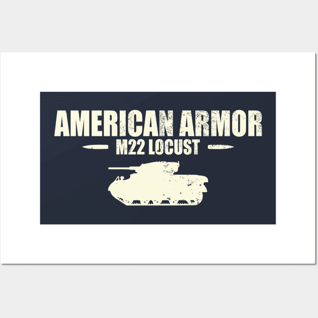 M22 Locust Tank (distressed) Wall Art by TCP